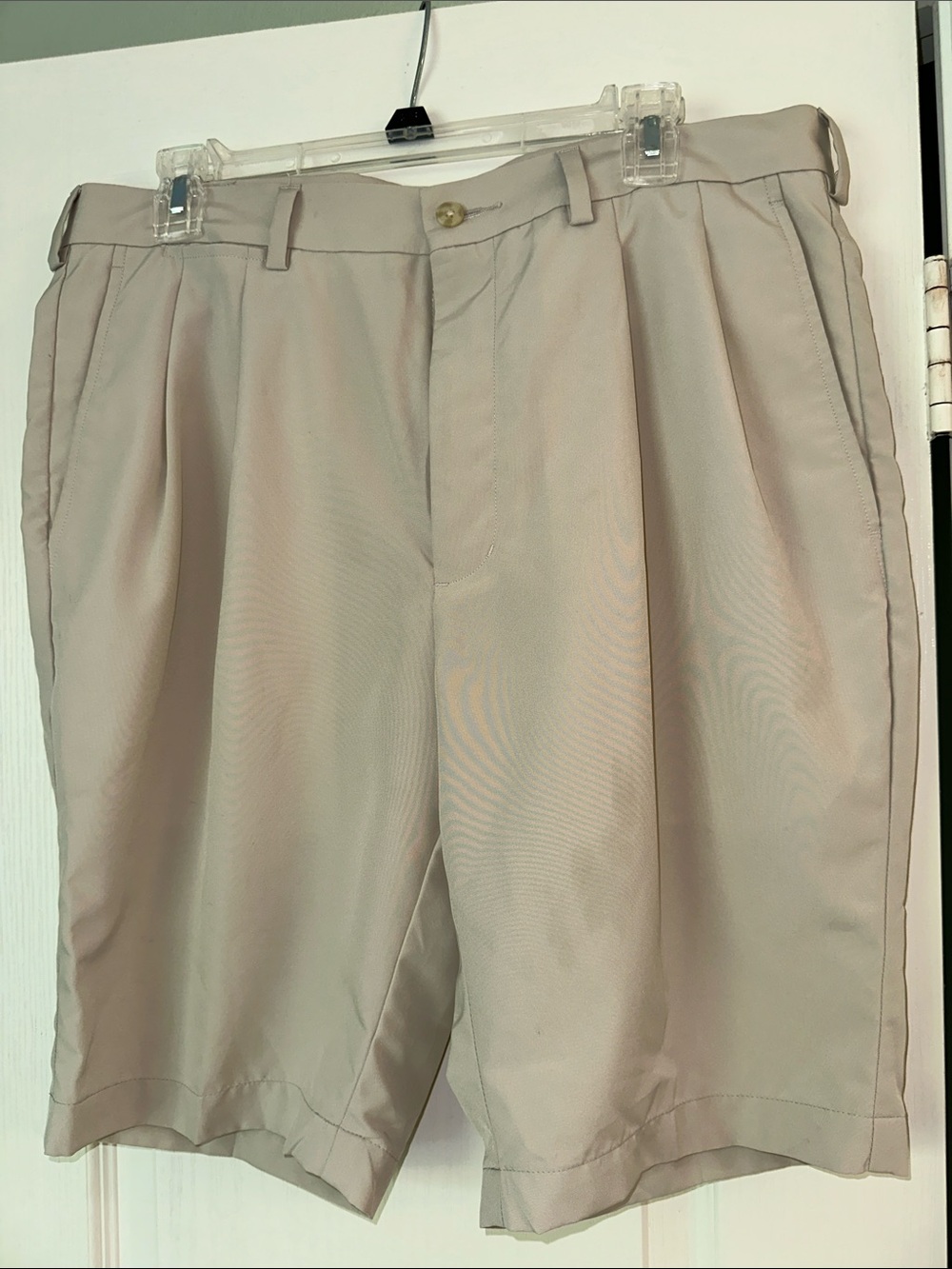 PGA Tour Beige Flat Front Men's Shorts